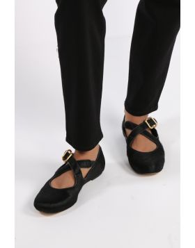 Aresia Ballerina Ponyskin Flat By Sempre Di