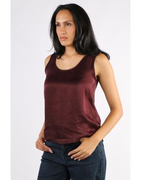 Blackstone Tiffany Bemberg Tank In Burgundy