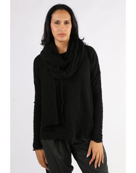 By Basics Bubble Merino Scarf In Black