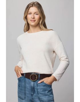Splendid Callista Long Sleeve Tee In Cream