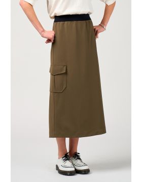 Madly Sweetly Cavalry Skirt In Khaki
