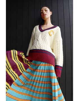 Cooper A Joyful Drop Skirt In Stripe