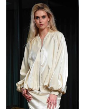 Cooper Flower Bomb Jacket In Ivory