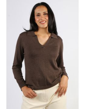 Foil Be Good Henley Sweater In Cocoa