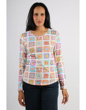 Foil Peggy Art And Soul Top In White