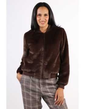 The Foil Fur Sure Aviator Jacket brings instant impact with plush texture and a cropped bomber shape, adding warmth and attitude to everyday looks from denim to dresses. Featuring a zip front and soft fur finish, the cropped length jacket is finished with