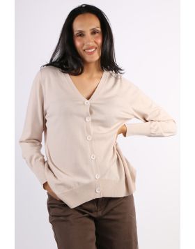 Foil Good Odds Cardigan In Pearl