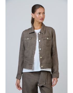 Naturals Double Pocket Jacket In Cigar