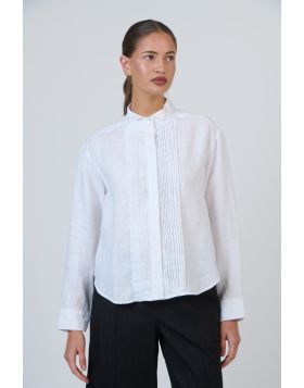 Naturals Tuxedo Dinner Shirt In White