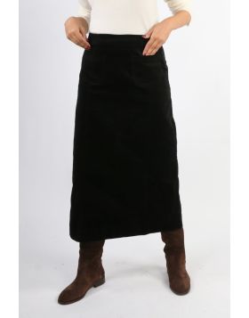 Humidity Va Va Velour Skirt In Black