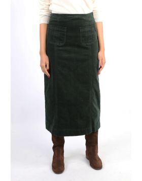 Humidity Va Va Velour Skirt In Pine