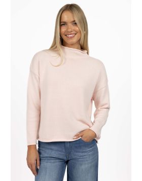 The Divine Jumper is a lightweight, go to knit for everyday comfort and casual style. Crafted from 100% cotton, this piece features a softly rolled funnel neck, side splits and curved hem that give it a flattering, effortless shape. A great base for layer