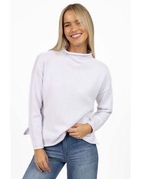 The Divine Jumper is a lightweight, go to knit for everyday comfort and casual style. Crafted from 100% cotton, this piece features a softly rolled funnel neck, side splits and curved hem that give it a flattering, effortless shape. A great base for layer