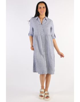 Mini Check Dress By Jump In Blue