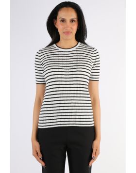 Rib Knit Top By Jump In Stripes