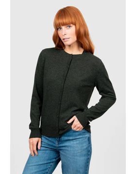 Our Kate Essential Button to Neck Cardi is the perfect all around cardigan. It has a hip grazing length, a Classic button through closure, and a stunning crew neckline. Fitted silhouette, true to size. Wear it over any outfit to add a touch of luxury and 
