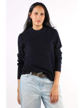 Knewe Panelled North Sweater In Ink