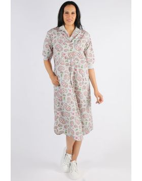 Mandalay Top Stitch Duncan Paisley Dress in Print