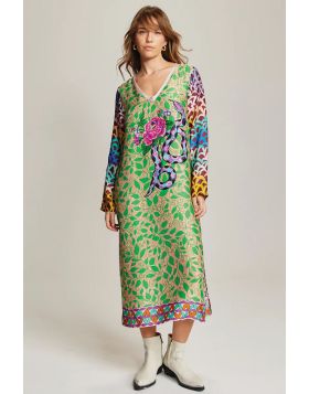 Me369 Violet Shipibo Dress In Multi