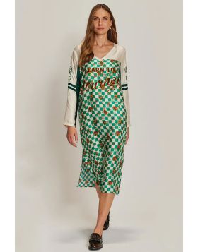 Me369 Violet Sporty Jade Dress In Green