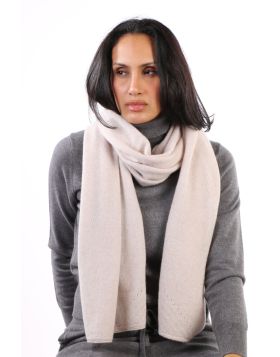 Mia Fratino Double wrap Scarf In Alabaster