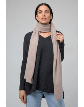Mia Fratino Double wrap Scarf In Toast