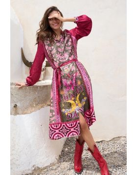 Miss Goodlife Happy Day Midi Dress In Multi