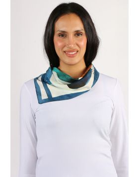 Namaskar Abstract Watercolour Square Scarf In Multi