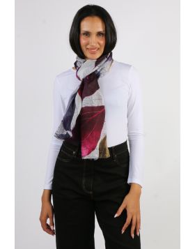 Namaskar Leaves It Scarf In Burgundy