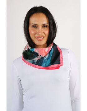 Namaskar Painterly Roses Square Scarf In Multi