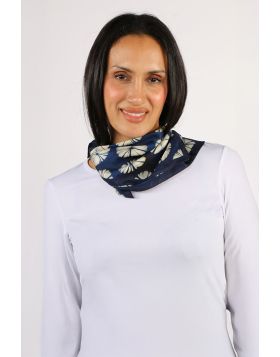 Namaskar Tie and Dye Square Scarf In Navy