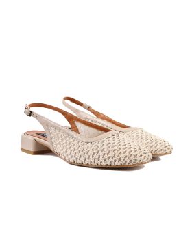 These stylish woven raffia slingback shoes bring a fresh, airy feel to any outfit with their unique woven design. Featuring a comfortable block heel and an adjustable buckle strap, they offer both comfort and fashion. Perfect for casual outings or dressie