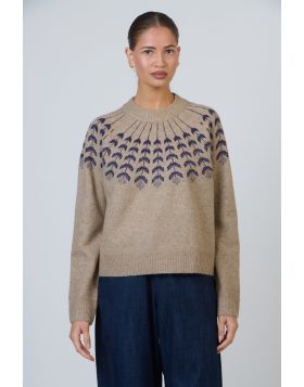 Naturals Fairisle Jumper In Sand