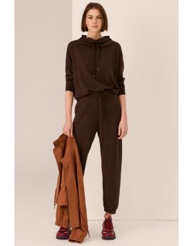 POL Rowan Drawstring Pant In Chocolate