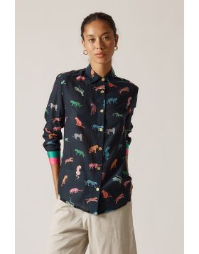 Rubyyaya Funky Cats Shirt In Print