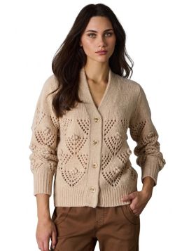 Lania Trellis Cardigan In Honey
