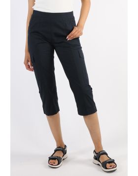 Vassalli Roll Tab Cargo Cotton Short In Navy