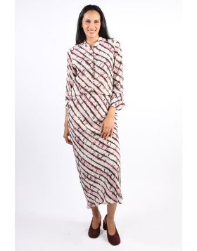 Verge Seychelles Bias Skirt In Pink