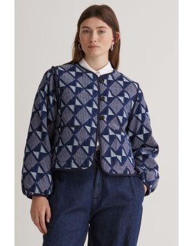 Yerse Jacquard Romy Indigo Jacket