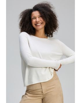 Zaket & Plover Crew Essential Jumper In Salt