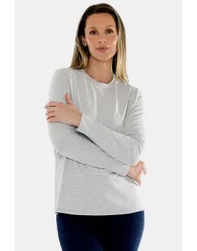 Crew Neck Tee By Jump In Grey