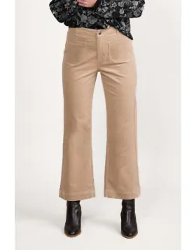 Vassalli Ankle Grazer Cord Pant In Oat