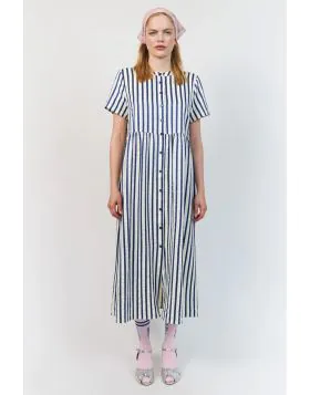 Lollys Laundry Aliya Blue Stripe Dress