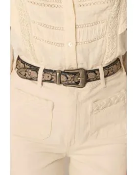 Maison Hotel Mariachi Guadalupe Belt in Onyx