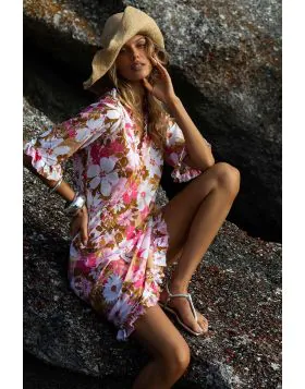 Introducing Middy Indi a shorter take on our much loved long Indi. This bias cut dress, flowing fit, and jumbo frills make it effortless by day and a centrepiece by night. Style 7723 6037 .
