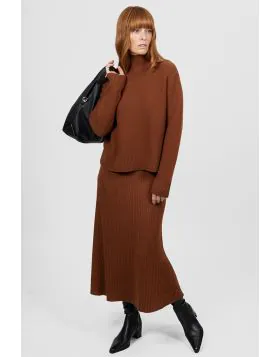 Bridge and Lord Links Pullover In Cognac