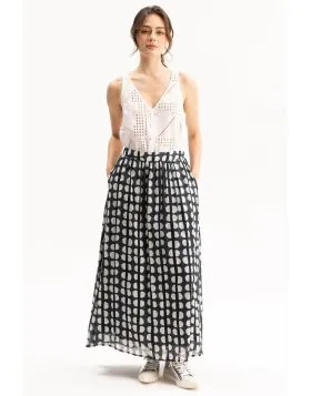 Blacklist Molly Skirt In Blue Print