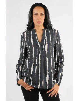Blackstone Manhattan Stitched Tunic Top In Black