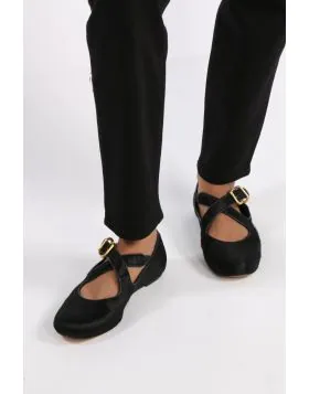 Aresia Ballerina Ponyskin Flat By Sempre Di