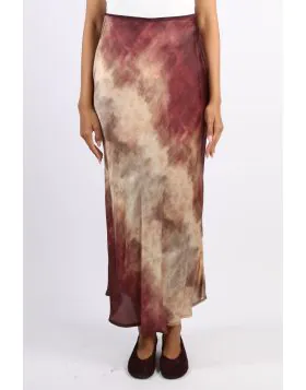 Blackstone Violet Ombre Bias Midi Skirt In Ombre